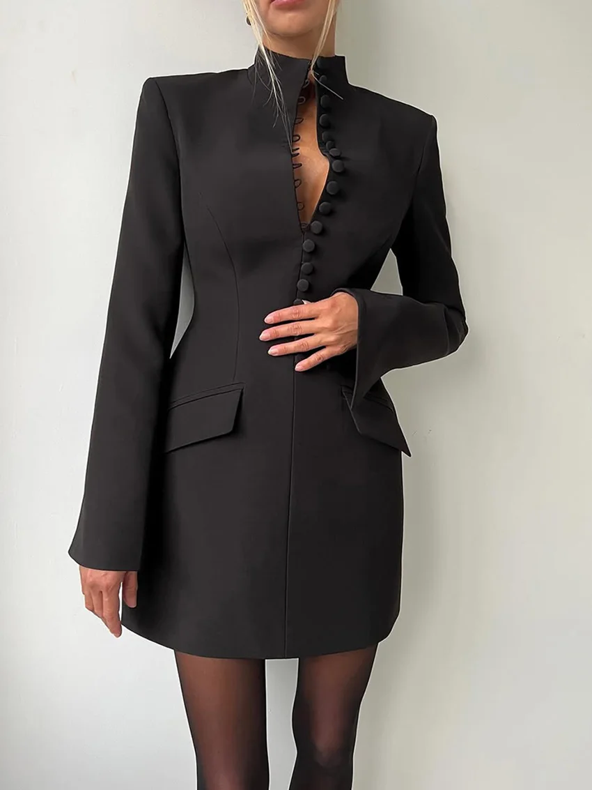 

Marthaqiqi Winter Ladies Sleepwear Long Sleeve Nightgowns Turtleneck Pajamas Mini Dress Fashion Comfort Female Nightwear Black