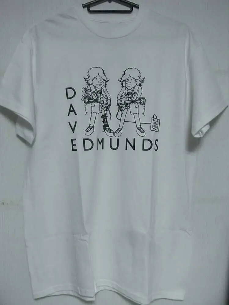 Vtg Dave Edmunds Live In Tour Cotton White Unisex S-5XL Shirt AA1192