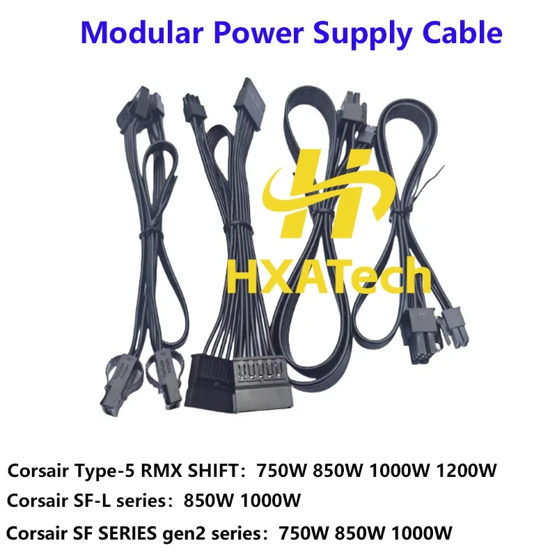 

Модульный кабель питания Mini 6pin - SATA IDE, Mini 8pin - PCIe 8pin (6+2), CPU 8pin для Corsair SF850L, RM750x, Type-5, RM850X, SHIFT 1000W