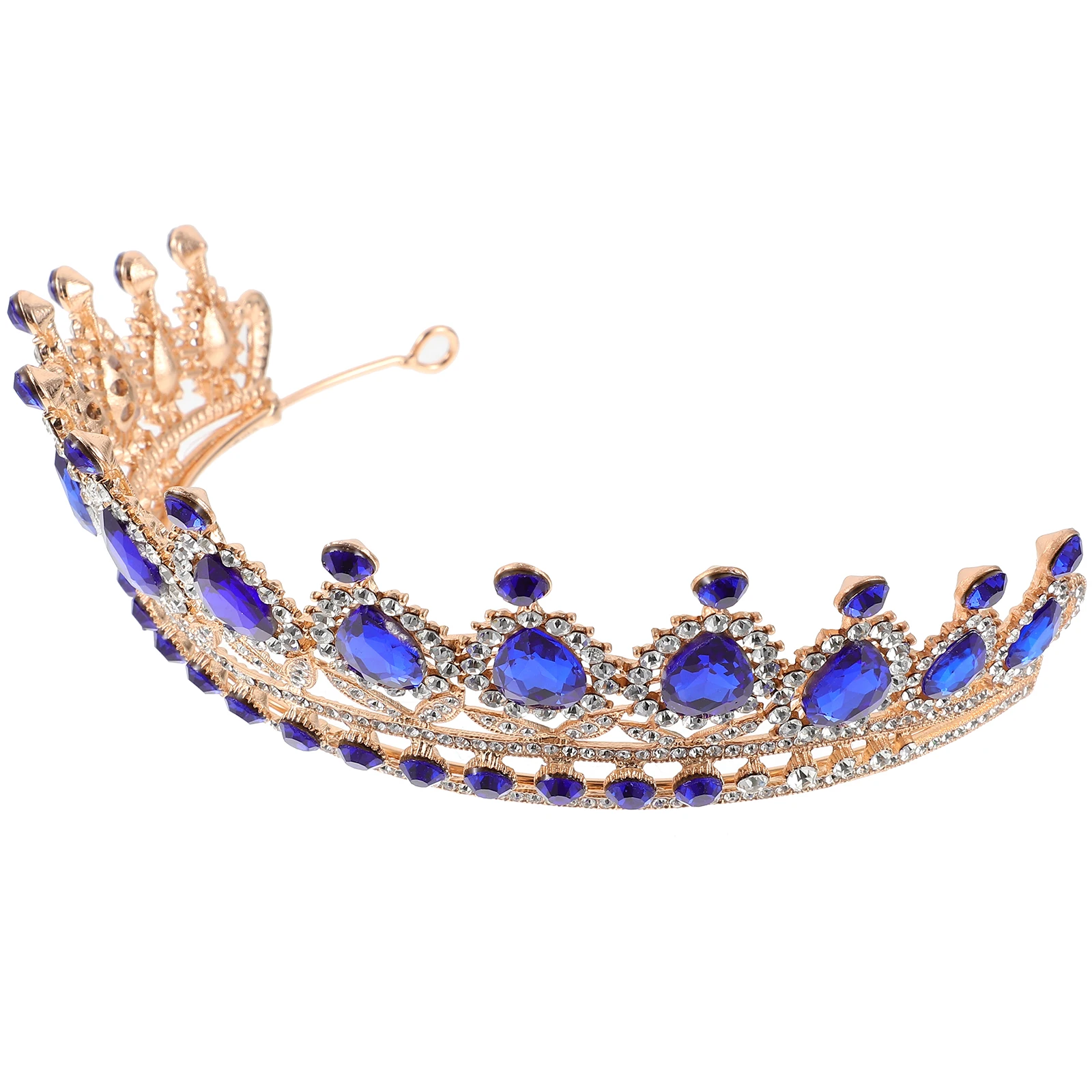 

Baroque Bridal Rhinestone Silver Pageant Crowns For Women Base Wedding Headpiece Accessories Hair Tool