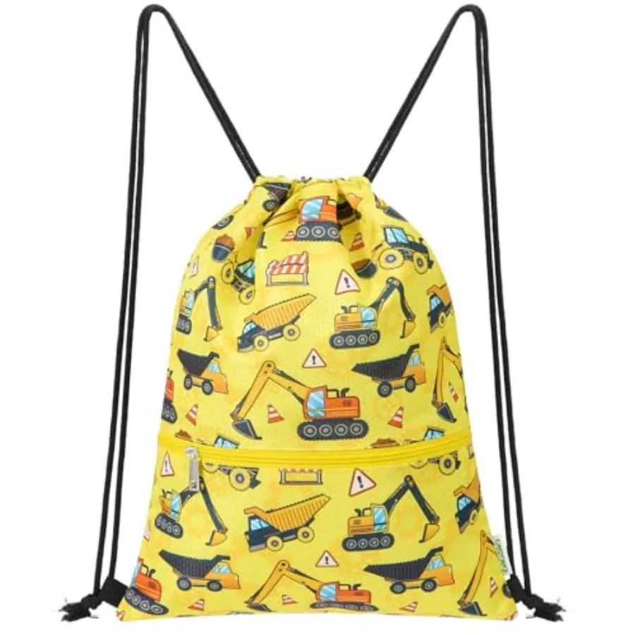 

WAWASAM Drawstring Backpack, Gym Swim Bag Cinch Bag for Girls Boys with Zipper Pocket