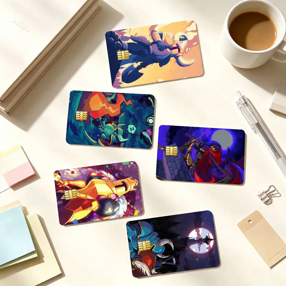 P-Pixel S-Shovel Knight Game Credit Card HD Stickers Game Card Decal Small Chip Waterproof Sticker Gift