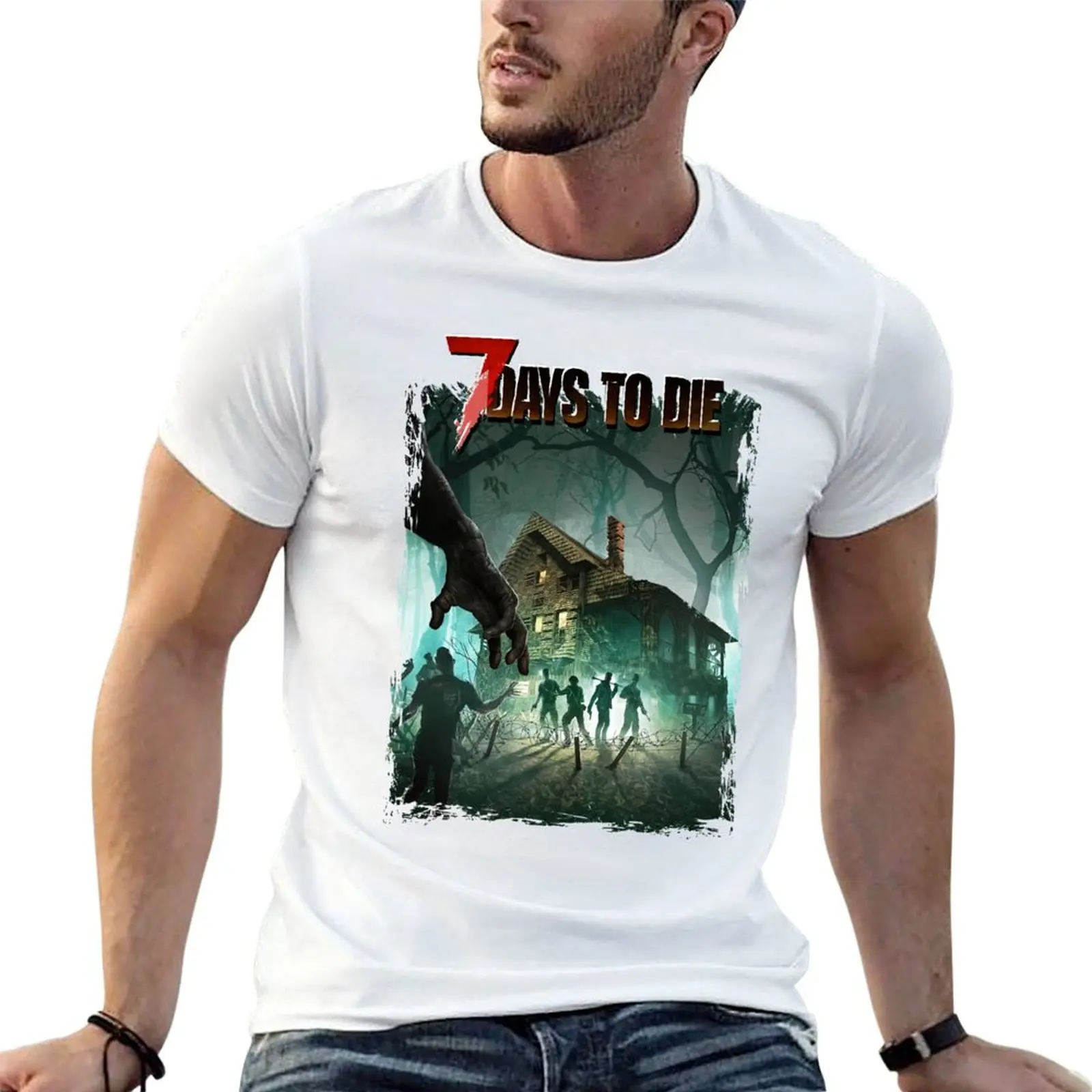 

Mens Womens 7 Days To Die Game Funny Fans T-Shirt cotton tshirt 100% anime t shirts oversize T-Shirt