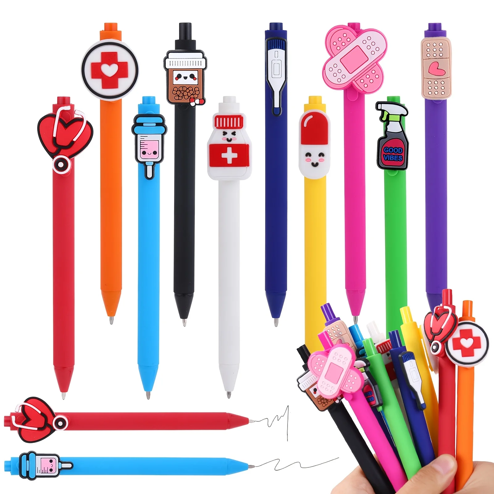 

5Pcs Nurse Pens Cute Nursing Student Essentials Pens for Nurses Medical Assistants Students Workers Office Appreciation Gifts