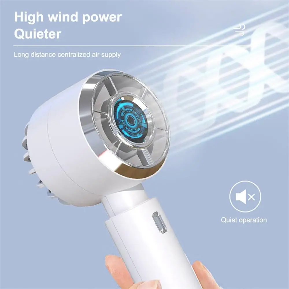 Handheld small fan Portable carry-on fan mini 3 Speed Adjustment USB Charging model super quiet office desk outdoor travel