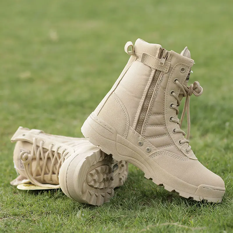 Men Desert Tactical Military Boots Mens Working Safty Shoes Army Combat Boots Militares Tacticos Zapatos Boots Feamle Casual