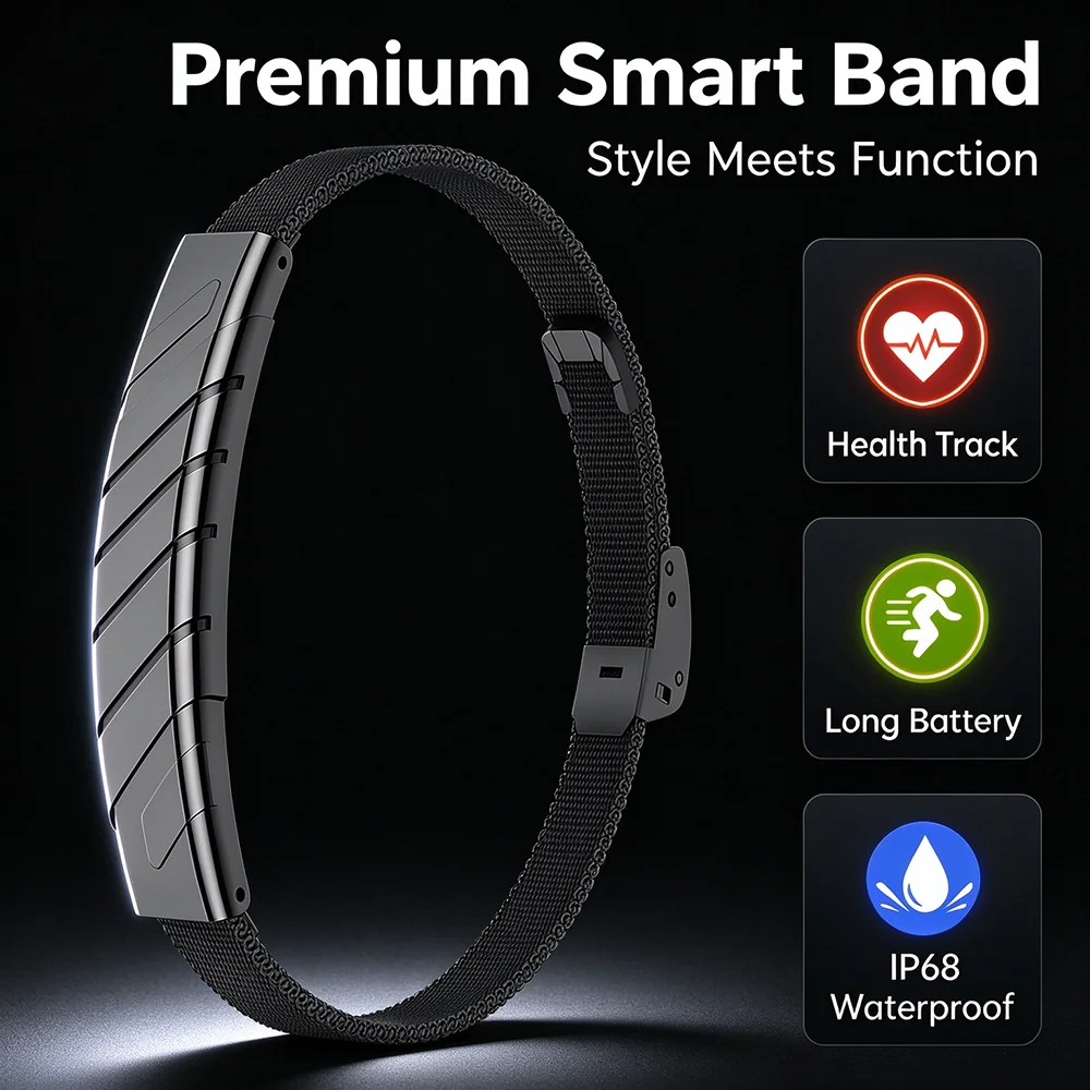 LIGE Casual Smart Bracelet Fitness Tracker IP68 Waterproof Heart Rate Blood Oxygen Sleep Monitor Multisport Mode Smart Wristband