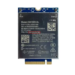 EM120R-GL LTE-A Cat12 4G M.2 Module FRU 5W10V25785 For P14s T14 T15 P15s L14 L15 X13 T14s X13 Yoga Gen2 X1 Yoga 6th Gen Laptop
