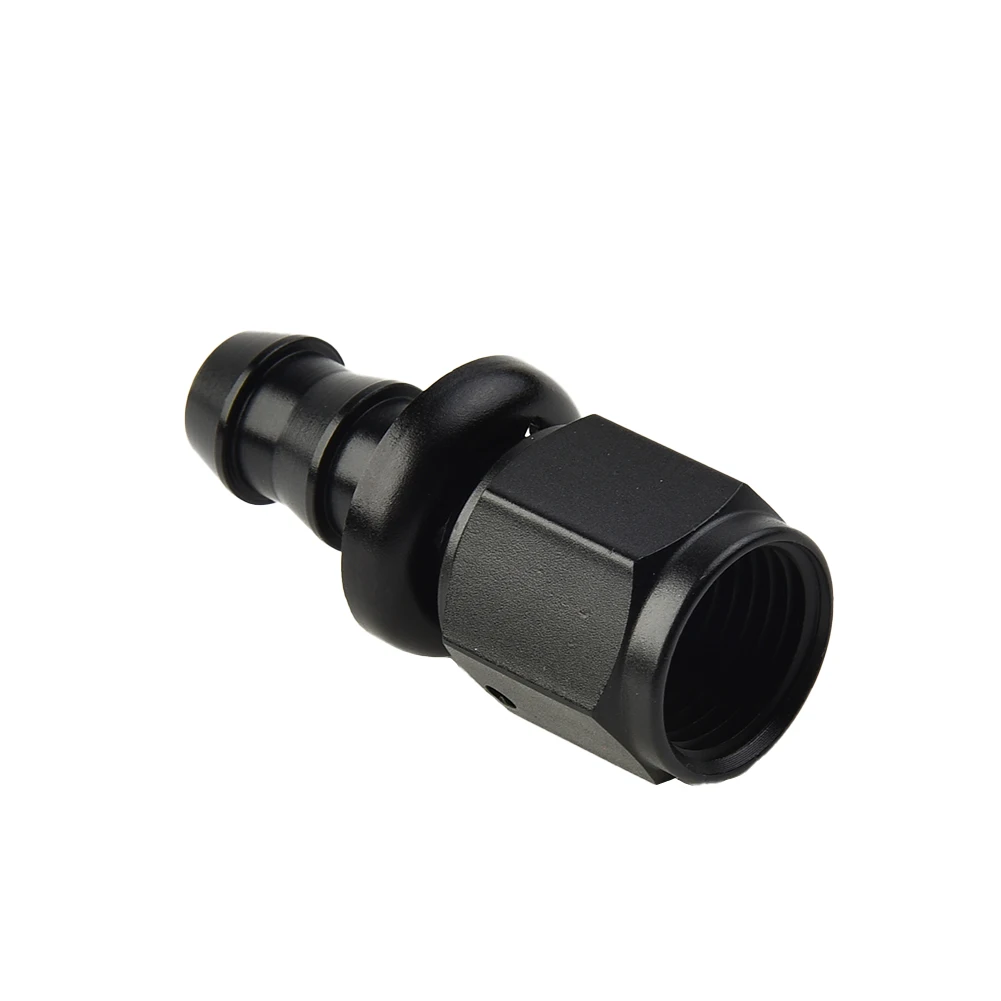 Black Adapter Swivel Fitting Replacement Straight Accessories Aluminum Alloy Anodized for surface Treatment Push On