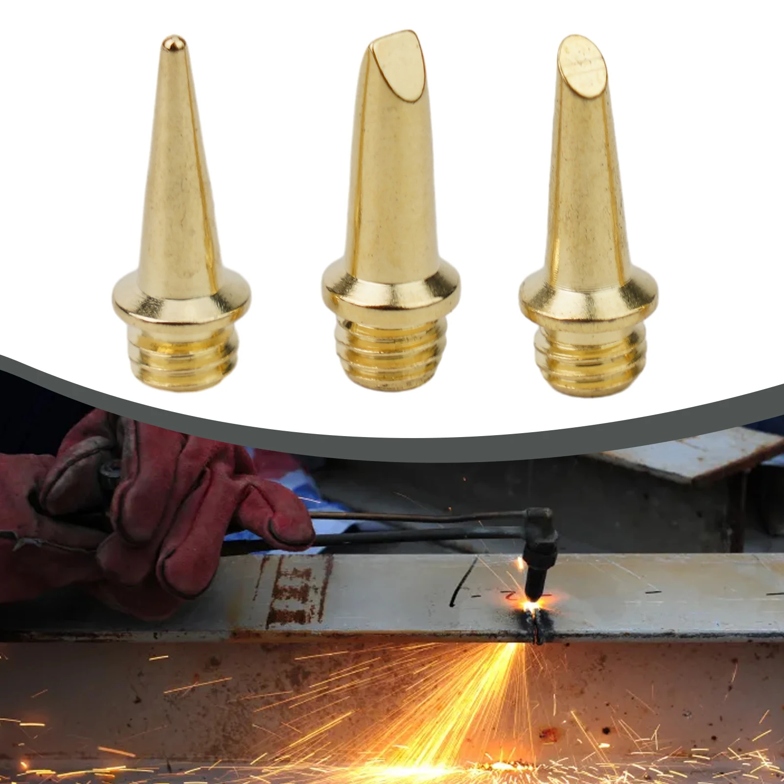 Features Note Torch Pen Head Welding Kit Copper Gold Replaceable Tool Soldering Iron Tip Suitable For Flat Shape
