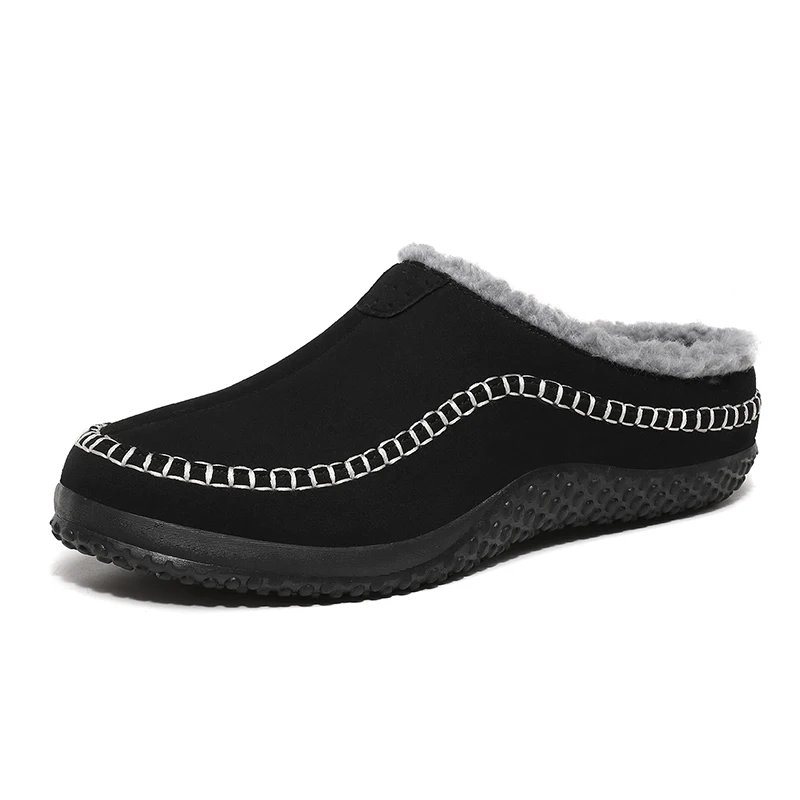 New large size men's fashion casual cotton slippers comfortable sports plus cashmere warm cotton shoes casual shoes