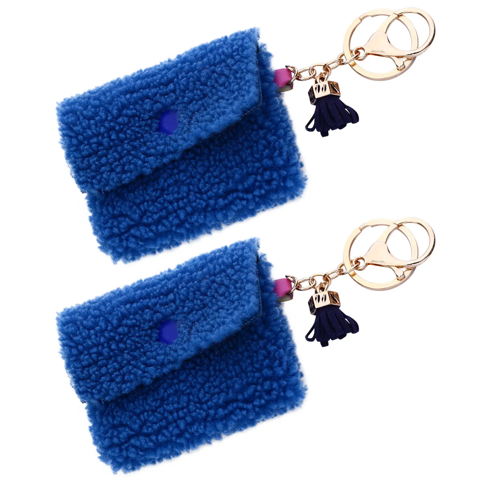 2Pcs Cute Keychain Pendant Coin Purse for Handbag Backpack – Soft Tactile Finish, High-Quality Hardware