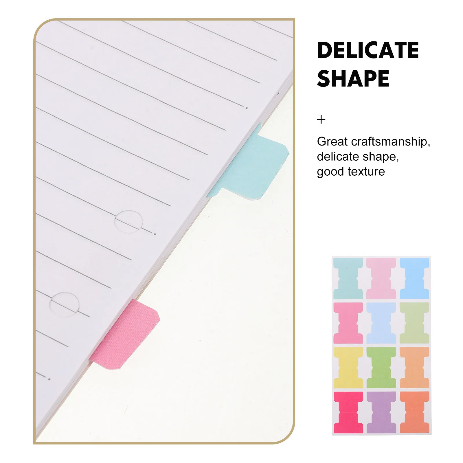 360Pcs Colorful Index Tabs Writable Adhesive Sticky Page Markers Book Notebooks Binders Removable Organizational Labels