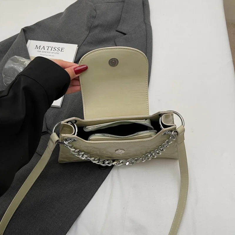 

Simple Casual Shopper Bag Large Capacity For Everyday Use Women Messenger Purse Solid Color Minimalist Elegance