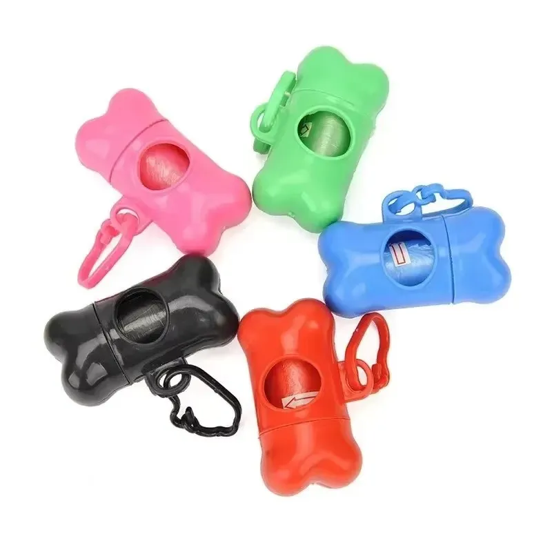 1/3pc Bone Shaped Bag Dispenser Disposable Pet Dog Waste Bag Holder Plastic Garbage Bag Case Carrier Disposal Poop Bag Dispenser