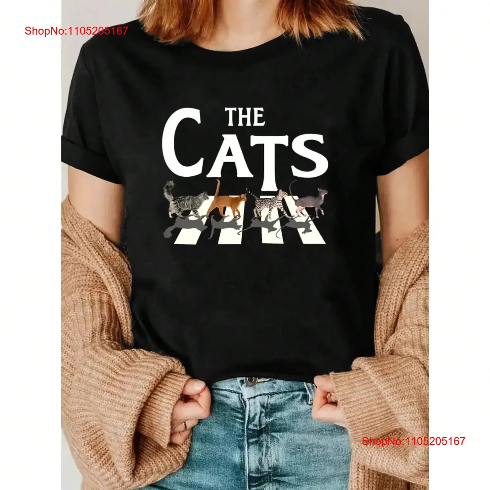 

Женская повседневная футболка с круглым вырезом, топ с принтом мультяшного кота, винтажная стираная дизайнерская одежда, растягивающаяся дышащая мужская одежда