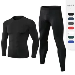 Men's Tight Training Clothes Running Fitness Clothes Sports Quick Dry Riding Suit Short Sleeve T-shirt Top, Tracksuit Pants, New