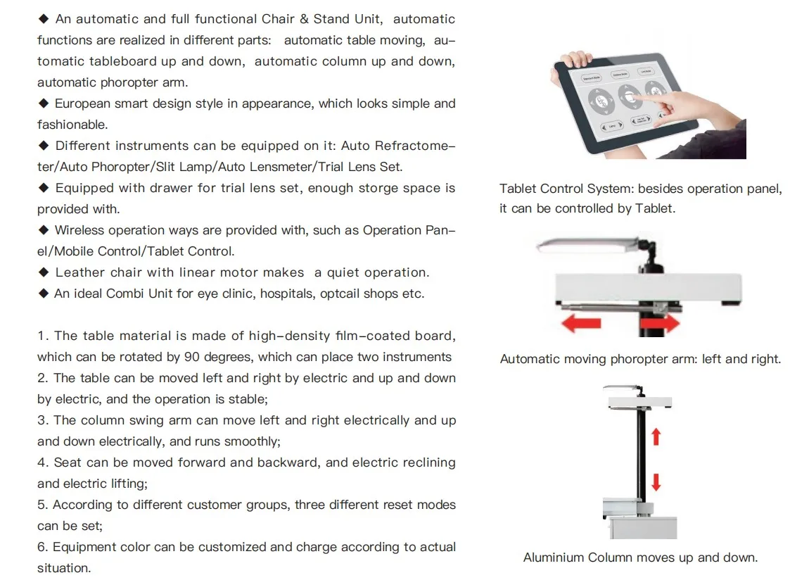 August promotion auto-operated system phoropter arm can swing up and down ophthalmic unit