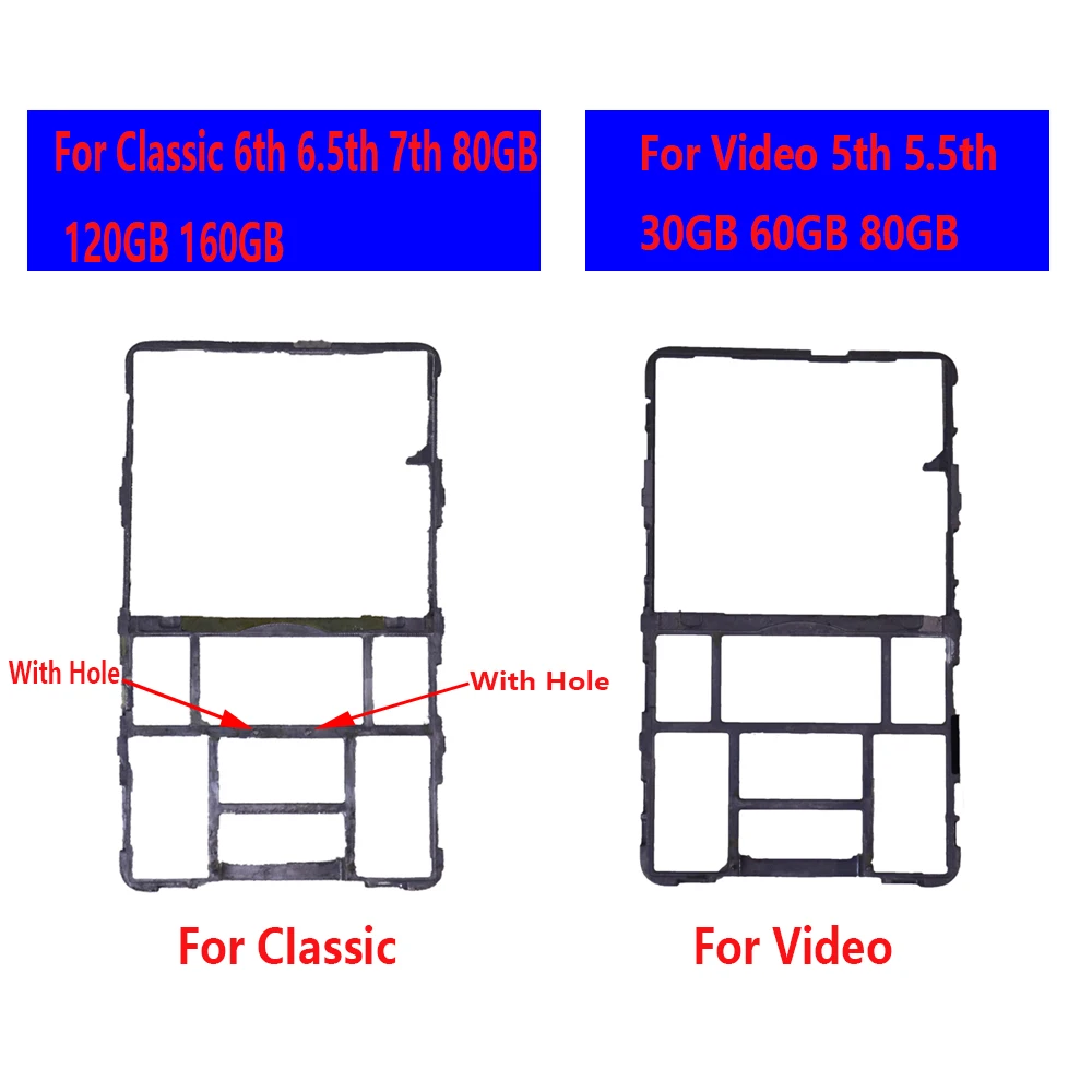 

Metal Middle Frame Bezel Bracket Housing for iPod 5th Video 30GB 60GB 80GB 6th 7th Classic 80GB 120GB 160GB
