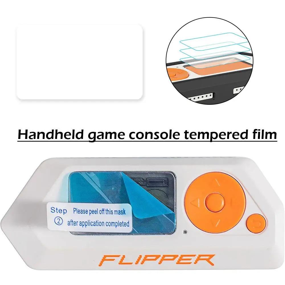 10PCS Game Console PET Protective Film For Flipper Zero Console Screen Protector Dustproof Non-slip Electronic Game Accessories