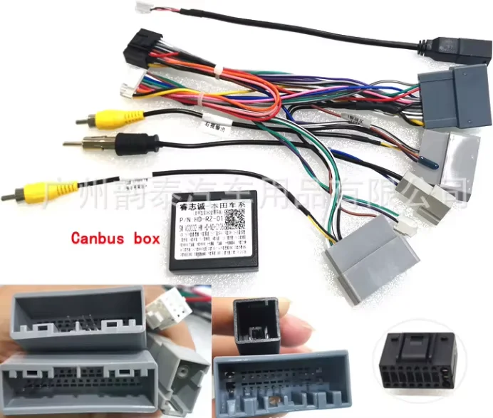 16PIN Wiring HARNESS Cable Adapter Canbus Box For Honda City Greiz Odyssey Android Stereo