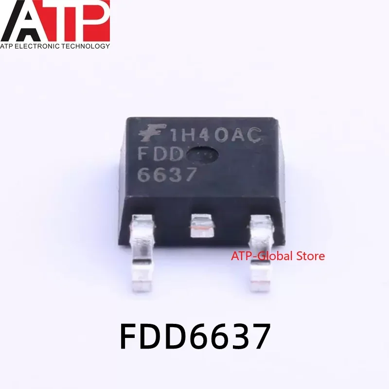 10PCS FDD6637 TO-252 55A 35V 6637 Original inventory of integrated chip ICs