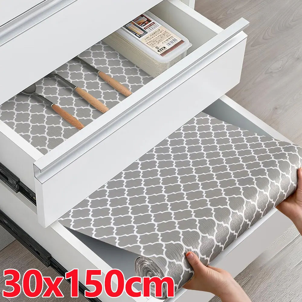 EVA Drawer Liners Kitchen Shelf Liner Drawer Mat Anti-slip Tableware Mat Cabinet Liner for Kitchen Shelves Drawers Table Tops