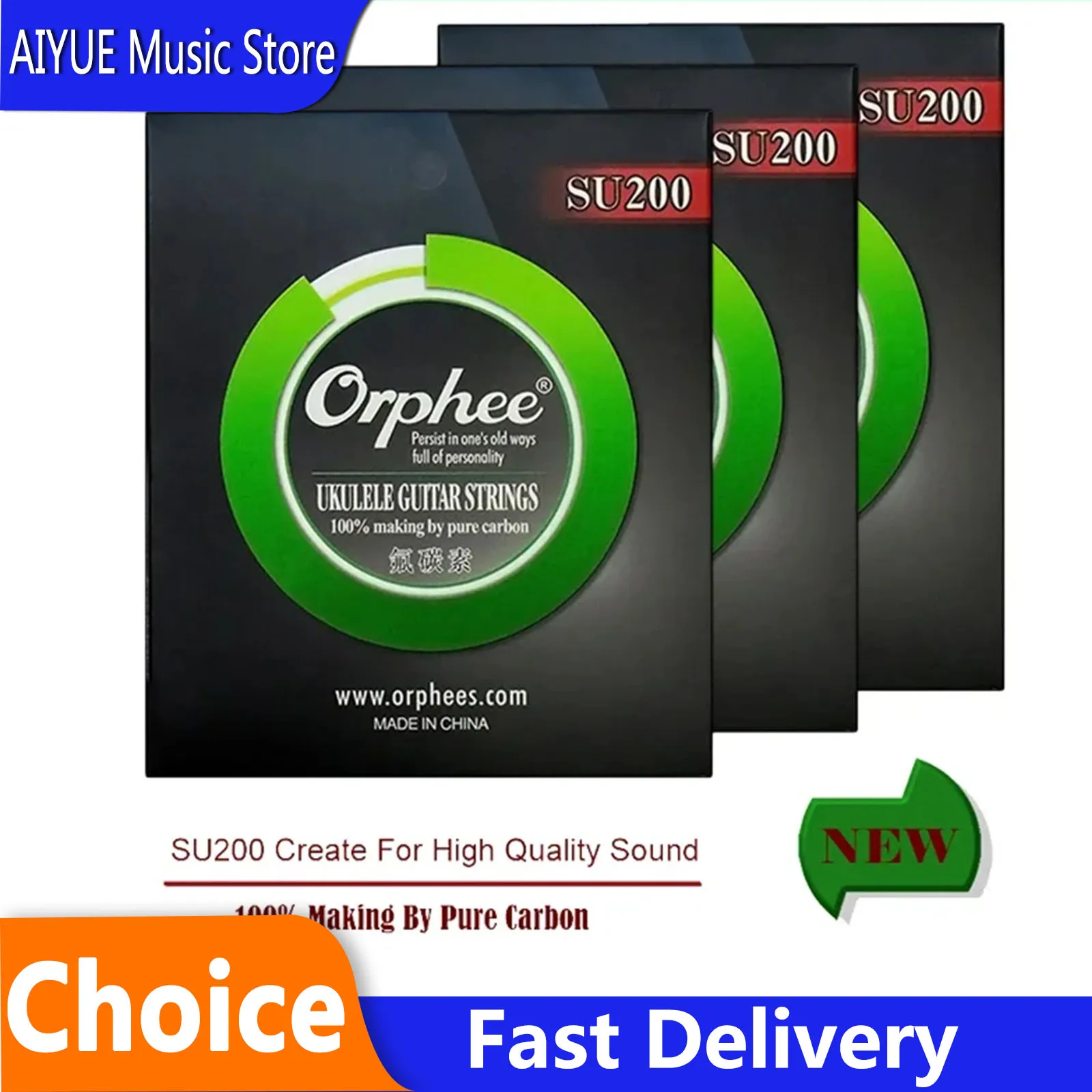 Orphee Ukulele Strings Carbon Nylon Hybrid Production Mini Guitar Ukulele Strings 4 Strings Instruments Guitar Accessory