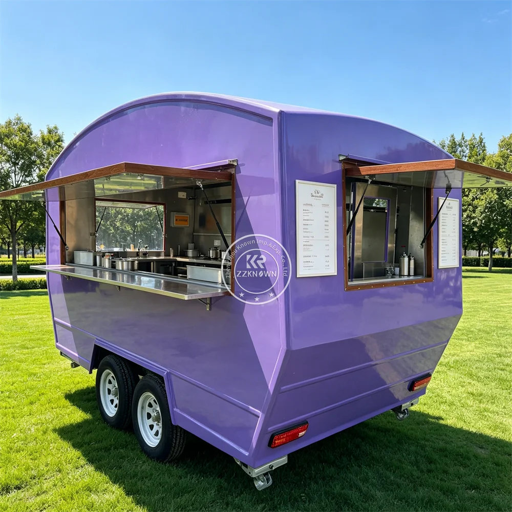 Outdoor Food Trailer Restaurant Snack BBQ Ice Cream Cart Concession Mobile Food Truck Cart Fully Equipped