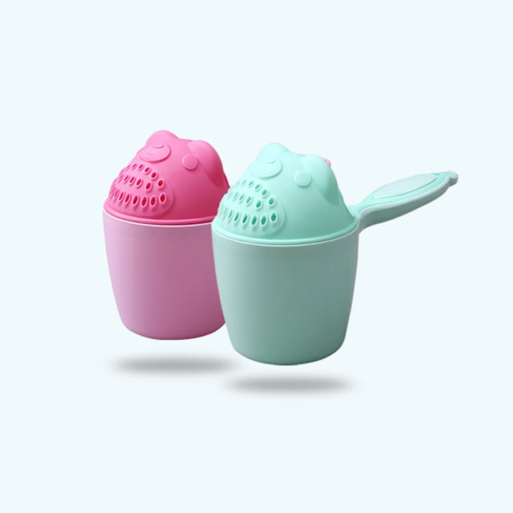 

Чашка для шампуня, прочная пластиковая удобная ручка, мультяшный медведь, ополаскиватель для ванны, защита глаз, цветочный горшок, стиль, милый дизайн для