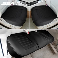 SEAMETAL-funda de asiento de coche Premium, Protector de asiento de vehículo envuelto de cuero PU, cojín antideslizante Universal para camioneta Sedan Suv