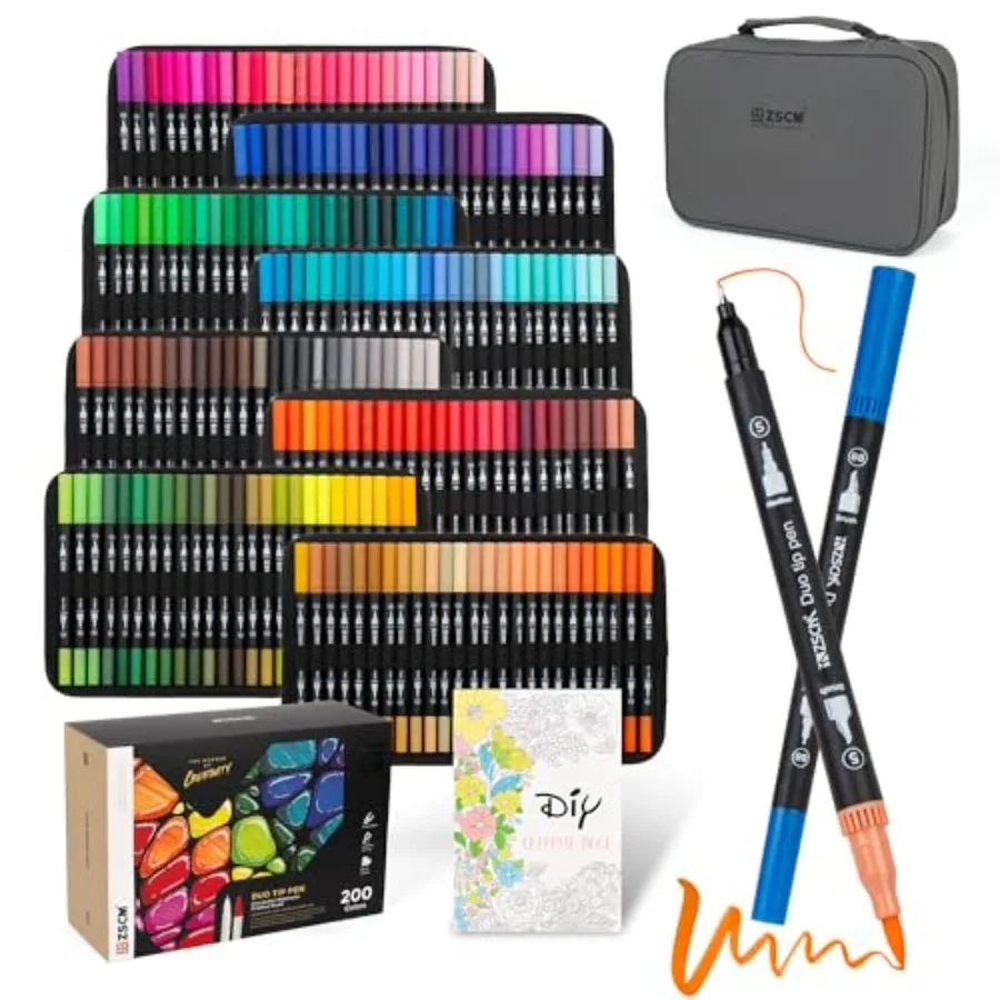 200 Colors Markers …