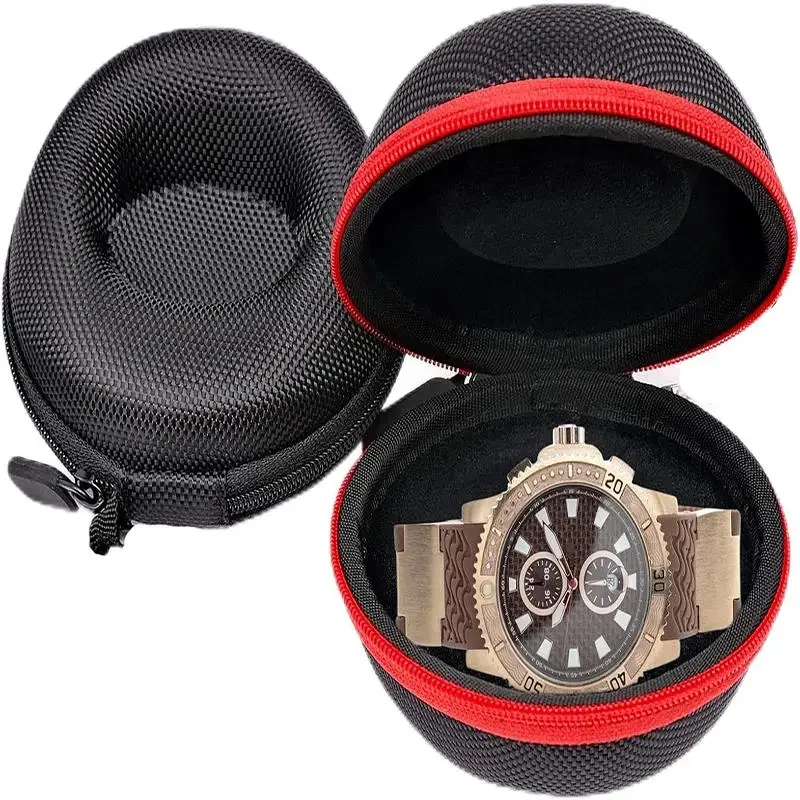 1/2pcs Portable Watch Travel Case Waterproof Watch Holder Zippered Smartwatch Single Watch Organizer EVA Watch Storage Box