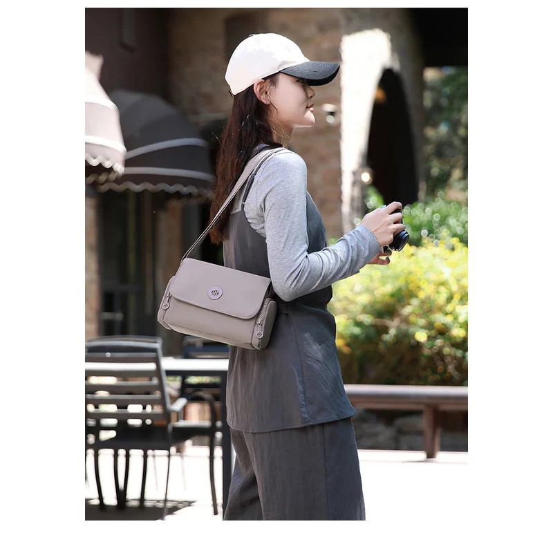 New Waterproof Nylon Bag, Trendy Square Crossbody Bag, Stylish Women's Shoulder Bag for Casual Shopping view 2