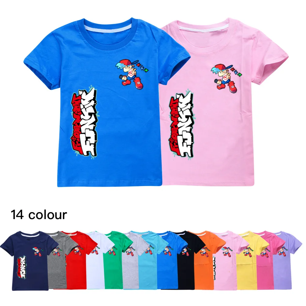 

Game Friday Night Funkin 3D Print T-shirt Children Tees Tops Summer Short-Sleeved Tshirt Boys Casual Streetwear Fnf Cool T Shirt