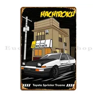 Ae86 Hachiroku Metal Plaque Poster Cinema Designing Cinema Club Party Wall Cave Tin Sign Poster