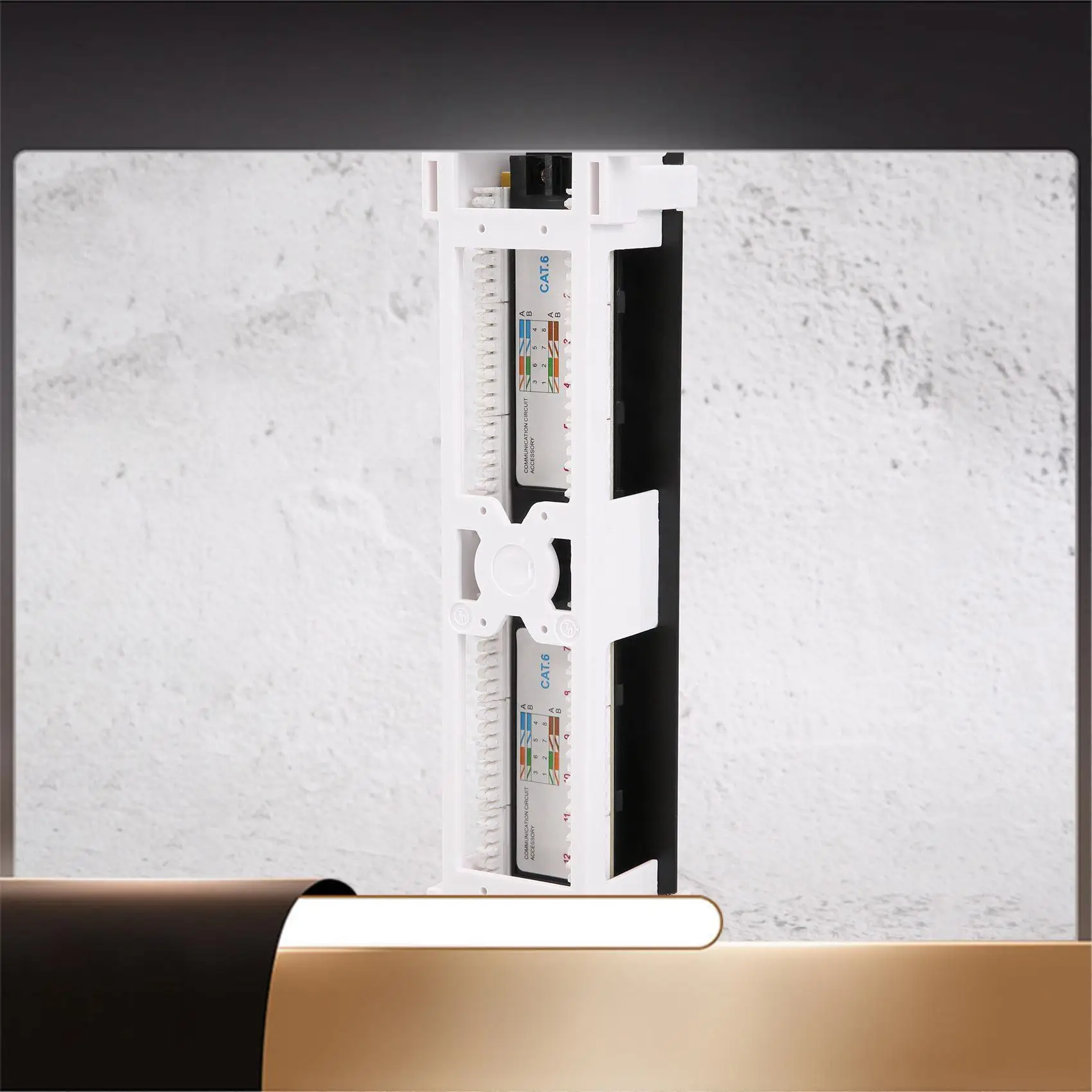 X64A-Network Tool Kit 12 Port Cat6 Patch Panel Rj45 Networking Wall Mount Rack Mount Bracket