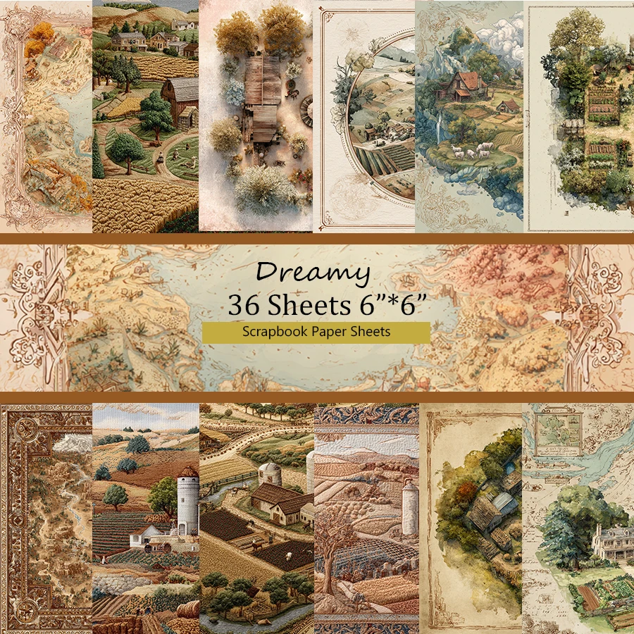 36 Sheets Scrapbooking Paper Pack (6