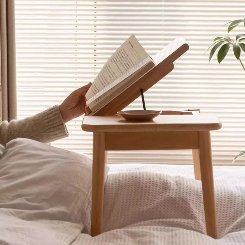 -oo Nordic Solid Wood Window Side Table Low Tea Table Foldable Laptop Bed Tray Tatami Floor Table