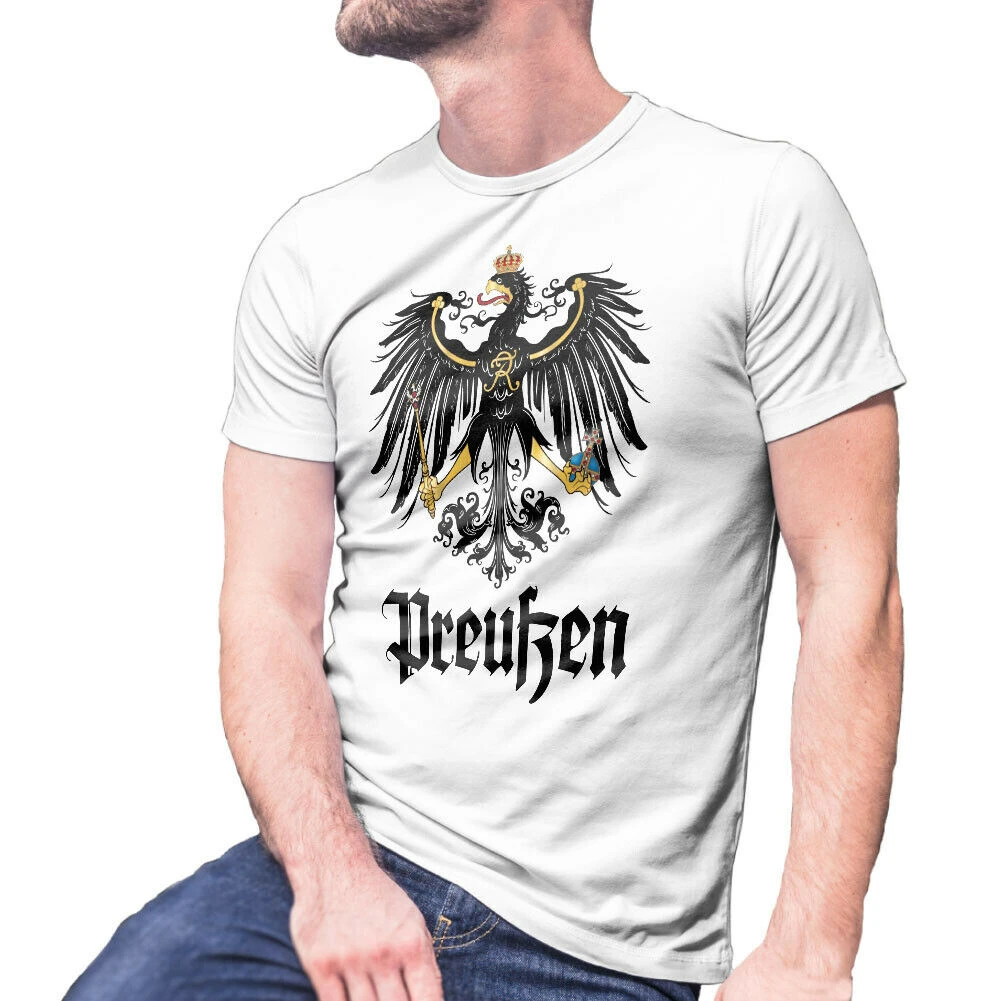 Königlich-Preußischen Adler Preußen Wappen Friedrich ICH Zepter Reichsapfel Männer der 100% Baumwolle Casual T-shirts Lose Top Größe S-3XL