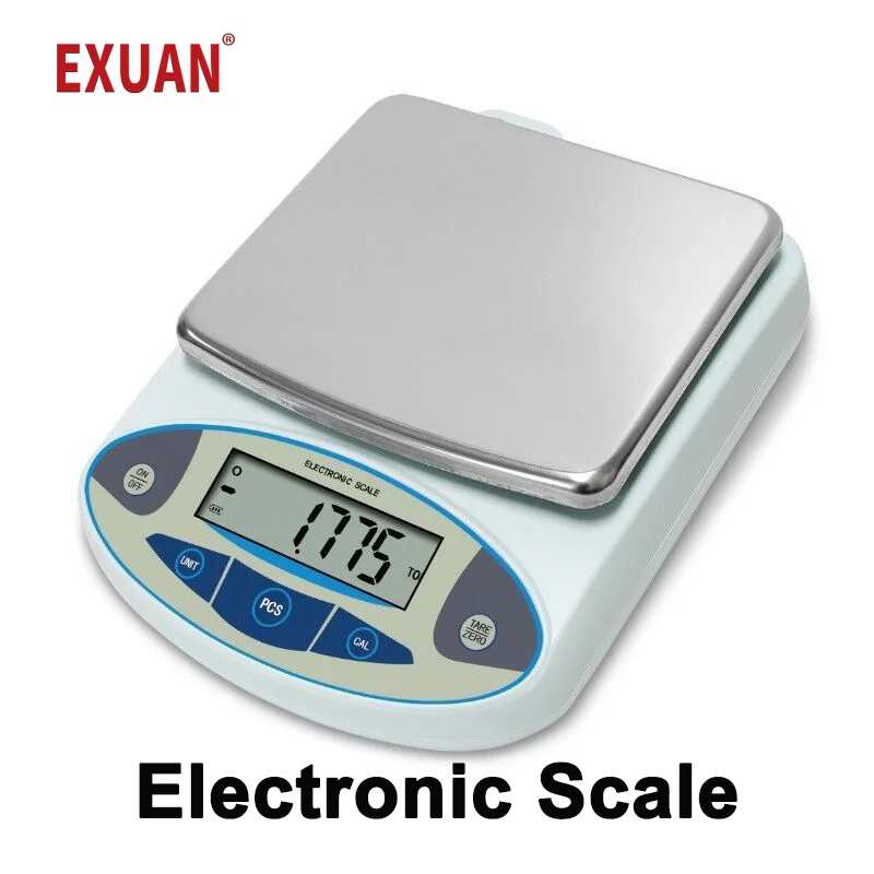 Square Plate Electronic Scale Kitchen Weighing Lab Analytical Balance ABS Plastic High Precision Digital Electronic Balance Tool