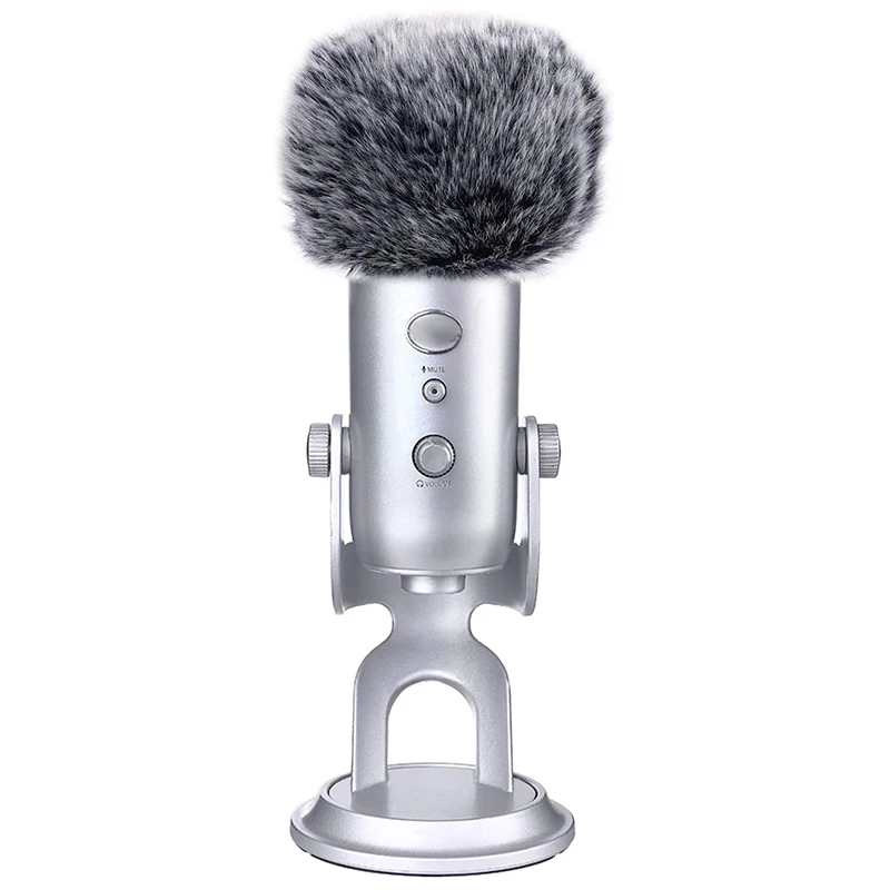 Furry Windshield Foam Microphone Windshield-for Blue Yeti, Blue Yeti Pro USB Microphone Windshield Pop-Up Filter