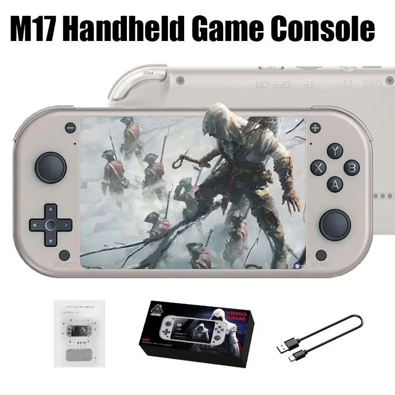 

M17 Handheld Game Player Mini Video Game Console Emuelec 4.3 Inch LCD Screen Portable Retro 20000 Games 128GB for PSP/PS1/N64