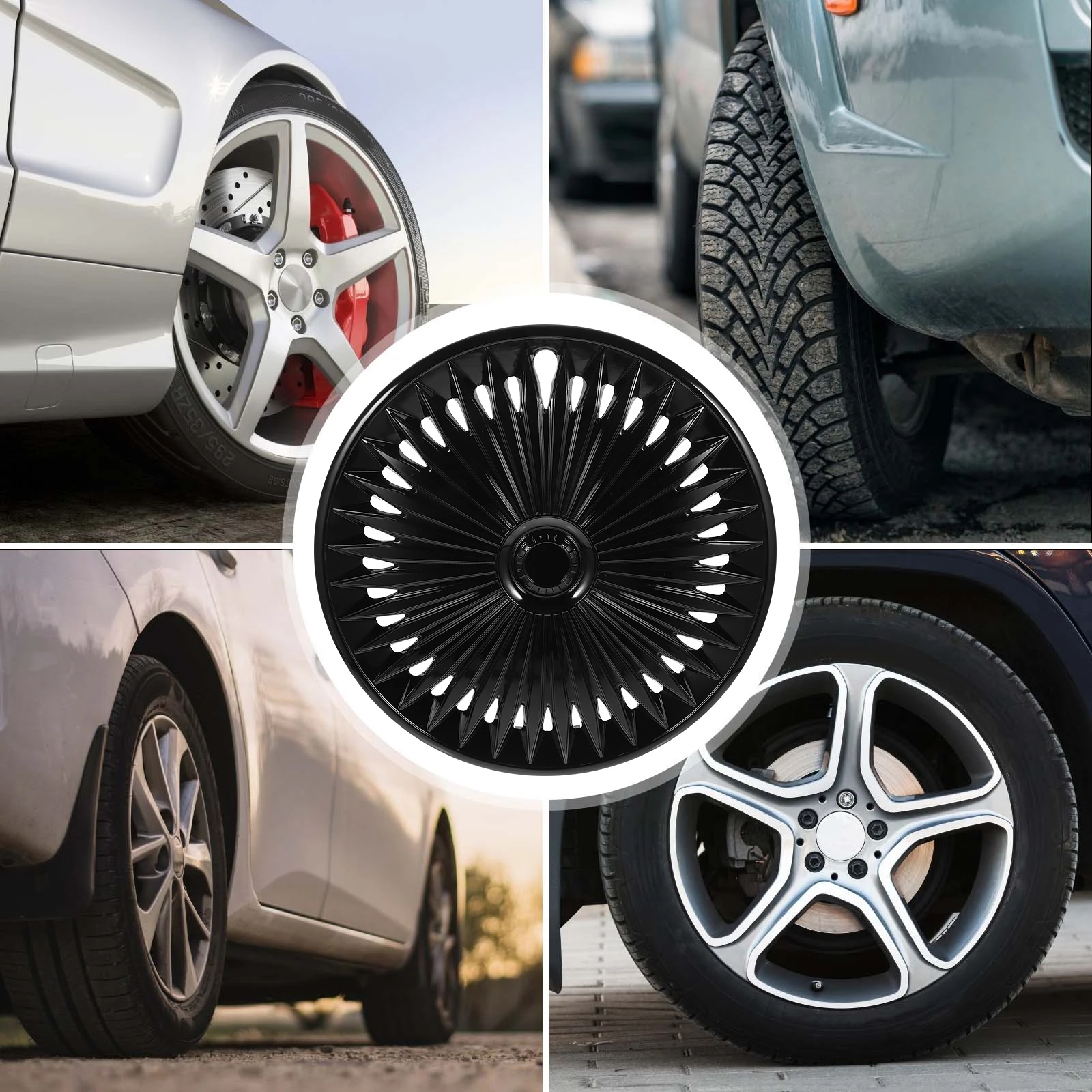 

Decorative Cover Wheel Center PP Car Hubcaps Sturdy Replacement Auto Parts Vehicle Accessories for Car Decoration
