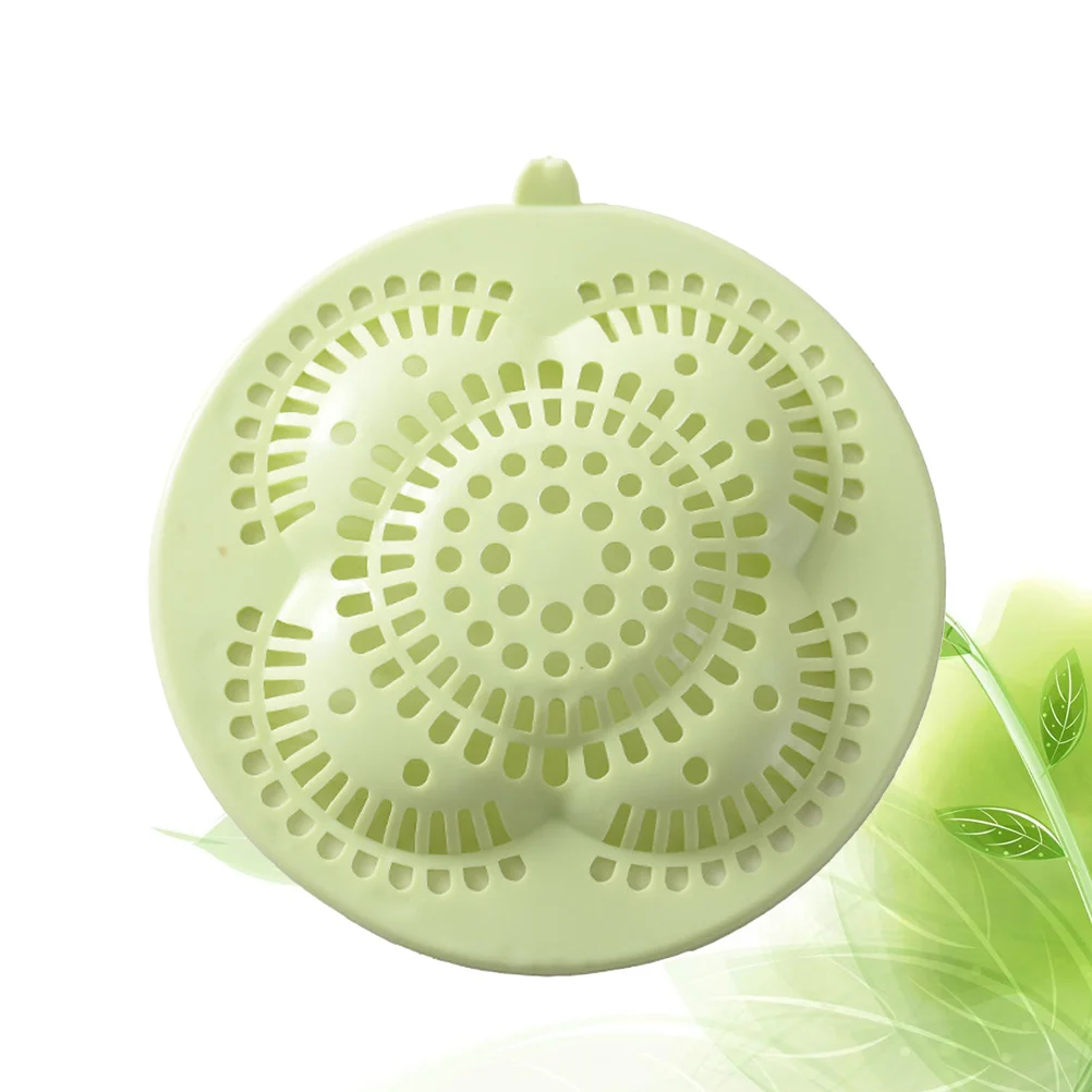 

Silicone Drain Cover Green 50°C Heat Resistant Hair Catcher For Kitchen Sink Shower Tub Anti-Clogging Filter Mesh