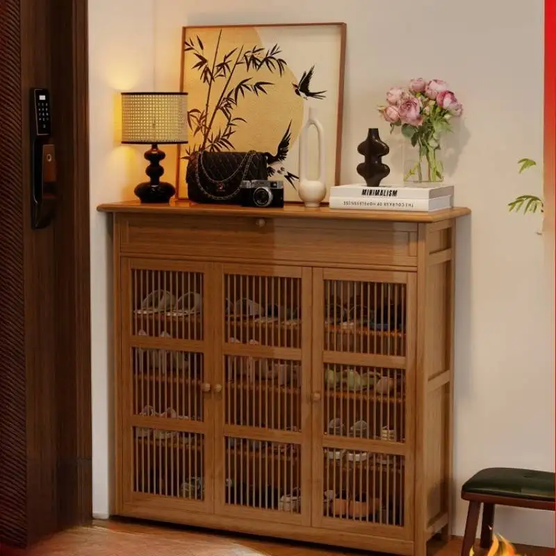 

Storage Wooden Shoe Cabinet Showroom Transparent Luxury Narrow Shoe Cabinet Shelf Display Scarpiera Salvaspazii Furniture Home