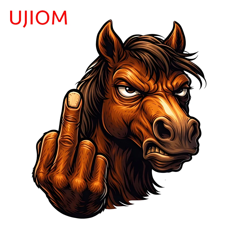 Baby Nursery Set Furniture - UJIOM One-finger Salute Horse Wall Sticker