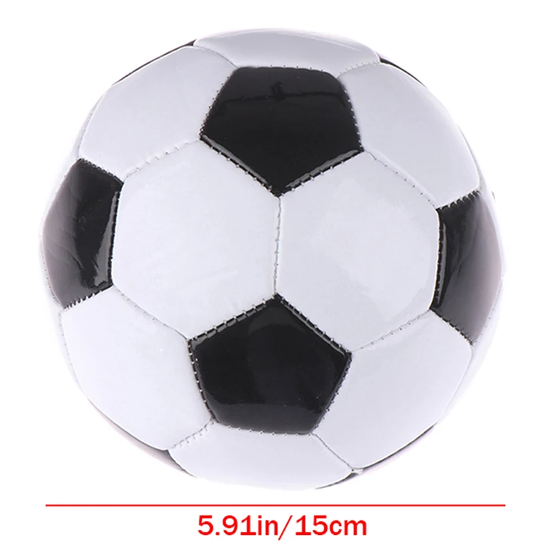 {FR}1 pelota de fútbol para niños, de PVC, tamaño 2, clásica, en blanco y negro, para entrenamiento.