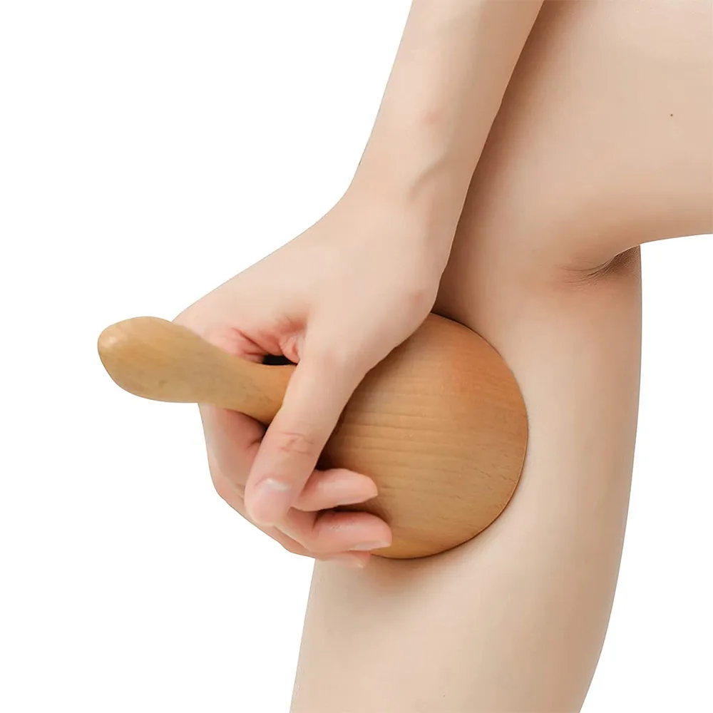 Handhleld Wood Swedish Cup Wooden Massager Wood Therapy Massage Tool for Lympahtic Drainage,Anti-Cellulite,Muscle Pain Relief