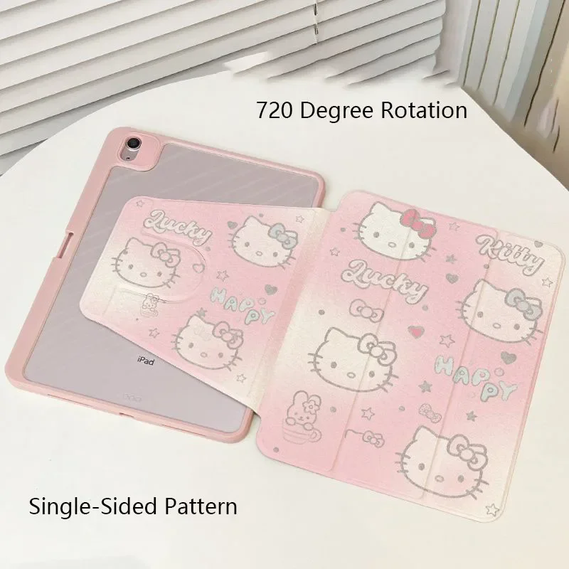 サンリオ-ペンスロット付きハローキティタブレットケース,カワイイ